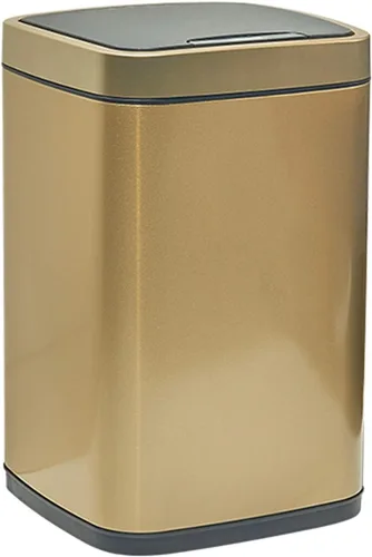 Miniatura 11 de Garbage bin Square Automatic Trash Can with Lid Stainless Steel Smart Induction Trash Can Household Bedroom Living Room Trash Can, 2.3 Gallons/3.1