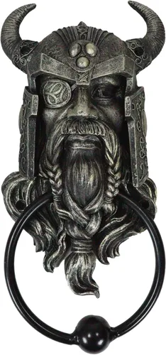 Ebros Gift Gobernante nórdico vikingo de Asgard Warrior Raven God Odin The Alfather - Alabador decorativo para puerta con resina hecha a mano con