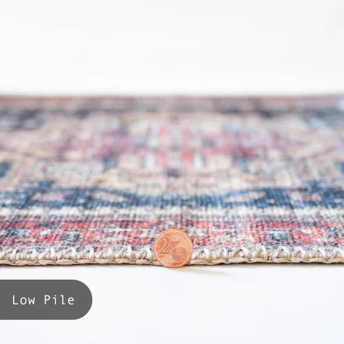 Miniatura 306 de GLN Rugs Traditional Collection - Alfombra de felpilla lavable a máquina, tradicional lavable, antideslizante, alfombra de felpilla de pelo corto
