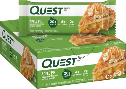 Miniatura 9 de Quest Nutrition Barra de proteína de trozos de chocolate menta, alto en proteínas, bajo en carbohidratos, sin gluten, apto para ceto, 12