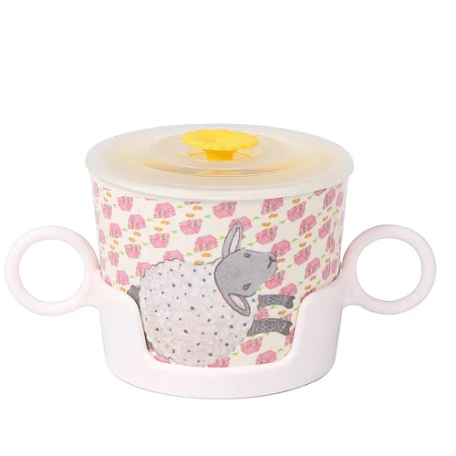 Miniatura 4 de shopwithgreen - Juego de 7 piezas de bambú para vajilla infantil - Platos para niños - Juego de plato, tazón, taza, cuchara y tenedor, vajilla
