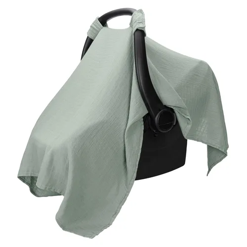 Miniatura 9 de Comfy Cubs Funda para Asiento de Coche de Bebé - Mezcla Suave y Transpirable de Rayón de Bambú y Algodón Muselina - Toldo Ligero para Protección