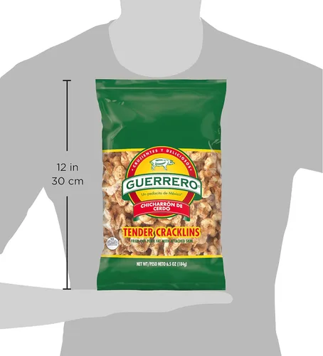 Miniatura 4 de Guerrero, Chicharrone Snack Crisps, Tender Cracklins, 6.5 onzas