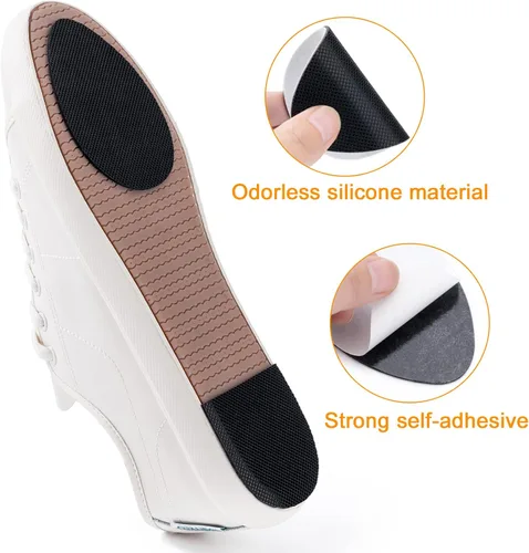 Miniatura 3 de GADEBAO - Almohadillas antideslizantes para zapatos, autoadhesivas, con suela antideslizante, silicona sin olor de primera calidad, agarre Negro