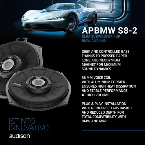 Miniatura 3 de Audison AP BMW S8-2 Prima Series 8" (200mm) Subwoofer 2Ω para BMW