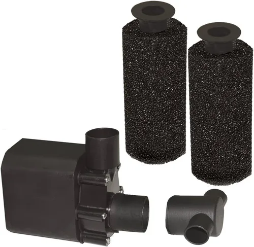Beckett Corporation Bomba sumergible para estanques y cascadas de 1800 GPH con filtros, bomba para estanques de interior/exterior, fuentes, jardines