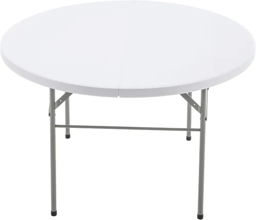 Miniatura 30 de BTEXPERT Juego de 2, mesa plegable de utilidad de 4 pies, ligera, altura ajustable, portátil, con asa de transporte, para interiores y exteriores