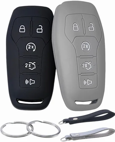 REPROTECTING Funda de Goma de Silicona para Llavero Compatible con 2013-2018 Ford Edge Explorer F-150 F-250 Super Duty F-350 Super Duty Fusion