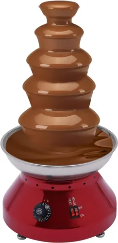 CNCEST Fuente de chocolate, torre comercial de fondue de chocolate caliente de 110 V, 230 W, 5 niveles, 7 libras, 3 L, gran capacidad, máquina de