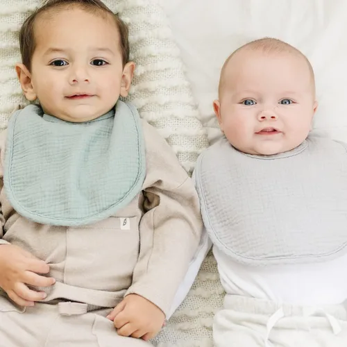 Miniatura 5 de Konssy Baberos de Muselina para Bebé Paquete de 8 Baberos Bandana para Babear de Algodón para Niños y Niñas Unisex, Conjunto Suave y Absorbente