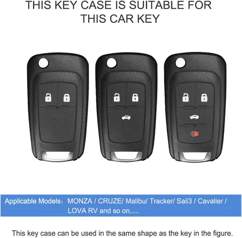 ELOHEI Funda para llavero de Chevy, funda de TPU suave para Chevy Chevrolet Equinox Camaro Cruze Malibu Sonic Volt Park Impala Buick Encore Allure
