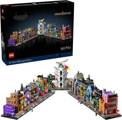 LEGO Harry Potter Diagon Alley Wizarding Shops Juego de construcción para adultos, kit coleccionable para fanáticos de Harry Potter con 12