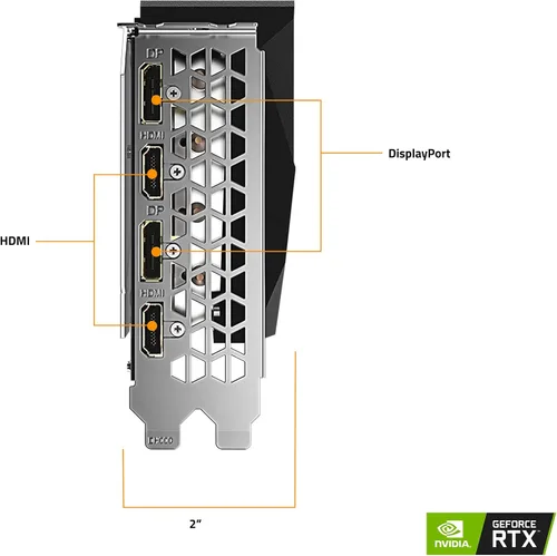 Miniatura 10 de GIGABYTE Tarjeta gráfica GeForce RTX 3070 Gaming OC 8G (REV2.0), 3 ventiladores WINDFORCE, LHR, 8GB 256-bit GDDR6, GV-N3070GAMING OC-8GD REV2.0