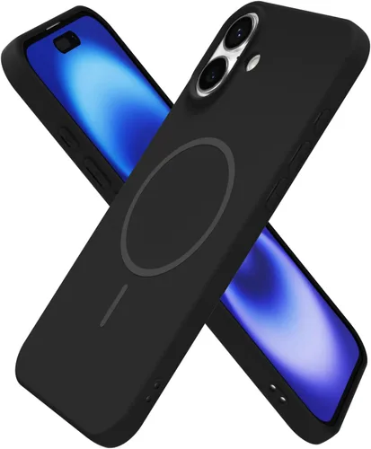 Miniatura 181 de oakxco Funda de silicona Mag Safe para iPhone 17 Pro Max, funda magnética delgada y fina compatible con carga inalámbrica MagSafe, bonita funda Negro