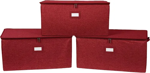 Miniatura 94 de Covermates Keepsakes - Juego de cajas de almacenamiento con cierre de cremallera, paquete de 3 cubos organizadores de poliéster resistente, diseño