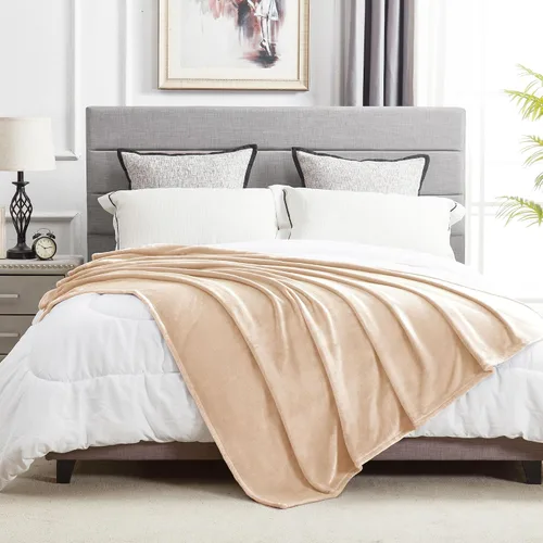 Miniatura 4 de Dreamnine Manta extrasuave, vellón de felpa, silla, sofá, 50 x 60 pulgadas, franela de terciopelo, ligera, mullida, microfelpa, decorativa, cálida