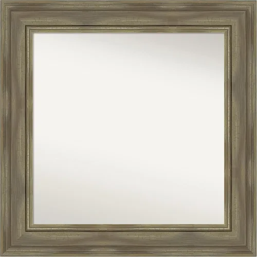 Amanti Art Espejo personalizado, espejo de baño Alexandria Greywash, espejo de pared o espejo de tocador de baño sobre el fregadero (26 x 26
