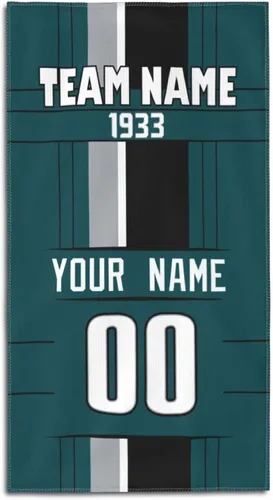 Miniatura 9 de ANTKING Toalla de playa Cleveland de 32 x 52 pulgadas, personalizada con cualquier nombre y número para hombres, mujeres y jóvenes, regalos