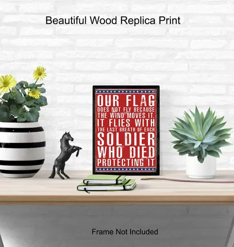 Miniatura 4 de Bandera estadounidense patriótica militar para decoración del hogar, decoración de habitación, arte de pared – Regalo para veterano estadounidense