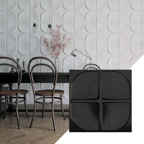 Miniatura 11 de Ekena Millwork WP20X20EUWH 19 5/8 pulgadas de ancho x 19 5/8 pulgadas de alto Edmund EnduraWall Decorativo 3D Panel de pared cubre 2.67 pies