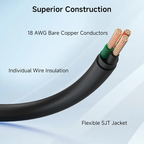 Miniatura 6 de Cable Matters Paquete de 2 cables de extensión de alimentación de computadora a PDU, 3 pies, cable de alimentación IEC C14 a IEC C13 PDU, 10A, 18