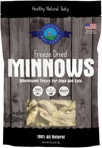 Miniatura 19 de Minnows - Golosinas liofilizadas para perros y gatos, bolsa de 5 onzas, hechas en los Estados Unidos, de granja a tazón