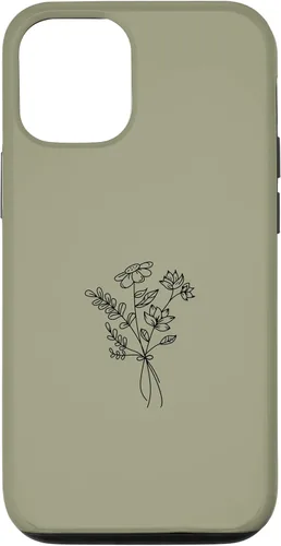 Miniatura 25 de Funda para iPhone 12 mini Wildlfower Floral Flower Khaki