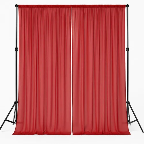 Miniatura 15 de AK-Trading - Paneles de cortinas de gasa para eventos de boda y decoración, cortinas de telón de fondo (115 x 120 pulgadas, negro)
