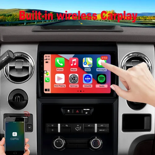 Miniatura 4 de Para Ford F150 actualización de radio 2013 2014, reemplazo de navegación estéreo Android, pantalla táctil QLED, CPU de 8 núcleos, compatible