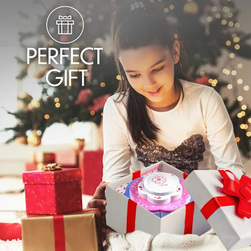 Miniatura 7 de Toysical Kit de maquillaje para niñas – Maquillaje en forma de flor para niños, kit de maquillaje lavable no tóxico para niñas con espejo – Kit