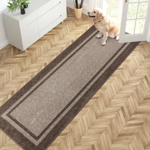 Miniatura 10 de PURRUGS Tapete para puerta con atrapamiento de suciedad, 20 x 32 pulgadas, antideslizante, lavable a máquina, tapete de entrada, tapete para puerta