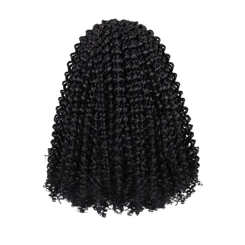 Dorsanee Cabello Negro Passion Twist de 12 Pulgadas, 7 Paquetes, Cabello de Ganchillo de Ondas de Agua, Cabello Largo Bohemio Rizado para Trenzar
