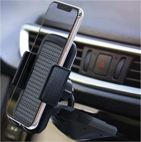 Bestrix Soporte de teléfono celular para automóvil, ranura para CD, soporte de teléfono para automóvil, manos libres con agarre fuerte, universal