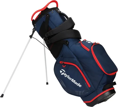 Miniatura 2 de TaylorMade Bolsa de soporte profesional, ligera, ideal para llevar o empujar el carrito Azul marino/Rojo