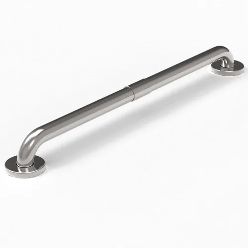 Miniatura 2 de Barra de seguridad de baño de acero inoxidable de 1-1/4 x 24 pulgadas, compatible con la ADA, capacidad de carga de 500 libras, níquel cepillado