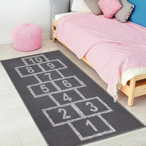 Miniatura 13 de Ottomanson Children's Collection - Alfombra de jardín, 2 pies, 7 pulgadas x 6 pies, color gris