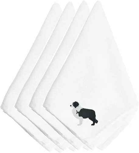 Miniatura 75 de Caroline's Treasures BB3448NPKE Affenpinscher - Juego de 4 servilletas bordadas, lavables, suaves, duraderas, servilletas de mesa para hotel