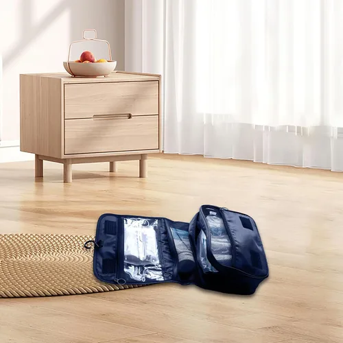 Miniatura 7 de Exquisita bolsa de viaje para suministros de ostomía y colostomía, la mejor opción para personas postoperatorias, con configuración colgante y Beige
