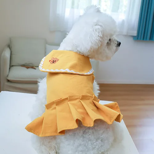 Miniatura 2 de Ropa para perros pequeños, vestidos de perro para niña, lindo vestido de princesa con lazo, ropa para mascotas, vacaciones, invierno, trajes