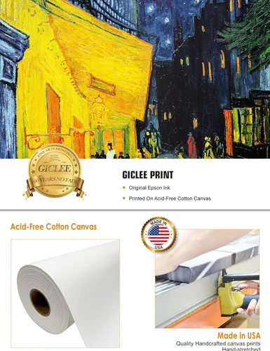Miniatura 5 de DECORARTS - Serie de pinturas enmarcadas de Vincent Van Gogh (favoritos) – impresión giclée de arte en lienzo.