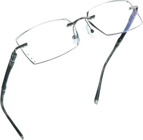 Miniatura 18 de LifeArt Gafas de lectura con bloqueo de luz azul, anti rayos azules, reducen la fatiga ocular, marco sin montura con diamante elegante