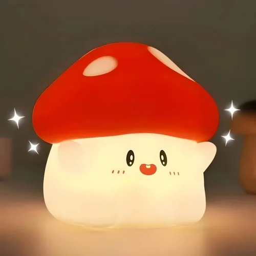 Miniatura 11 de Luz nocturna de conejo de cara grande para niños, lámpara de conejo de silicona blanda con control táctil, 3 niveles de brillo, temporizador