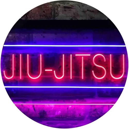 ADVPRO Jiu-Jitsu Brasileño Sport Dual Color LED Neon Sign Azul y Rojo 12 x 8 pulgadas st6s32-i3836-br
