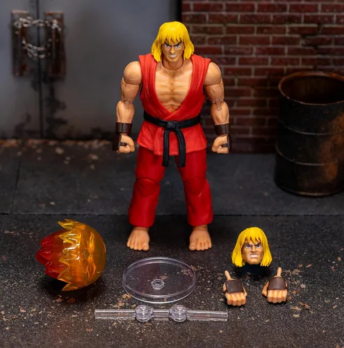 Miniatura 6 de Jada Street Fighter II - Figura de acción de Ken de 6 pulgadas, juguetes para niños y adultos