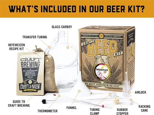 Miniatura 3 de Craft A Brew - Hefeweizen - Kit de elaboración de cerveza - Haz tu propia cerveza artesanal - Equipo completo y suministros - Kit de inicio