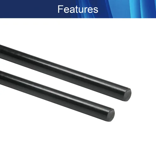Miniatura 3 de Aicosineg Varilla redonda de plástico Polioximetileno Stick para la industria mecánica POM sólido duro negro 1/3 x 39-3/8 pulgadas (D x L) 2 piezas
