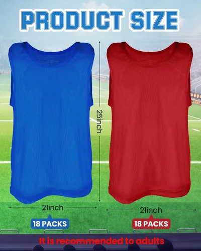 Miniatura 2 de 36 piezas de chalecos para adultos, camisetas de práctica en equipo para deportes, fútbol, fútbol, baloncesto, práctica