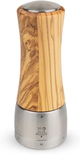 Peugeot Molinillo de pimienta Madras de madera de olivo de 6.3 in u'Select 6.25in, 6.25 in, 36140 Oliva (Olive wood)