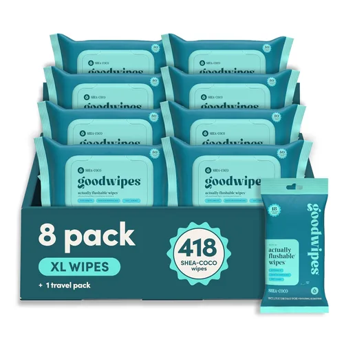 Miniatura 12 de goodwipes Toallitas Desechables por el Inodoro para el Trasero - Toallitas Húmedas Extra Grandes para Adultos para Mujeres y Hombres - Esenciales