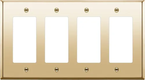 Miniatura 9 de ENERLITES Placa de pared de metal con interruptor decorativo triple, cubierta de tomacorriente de acero inoxidable, resistente a la corrosión, acero